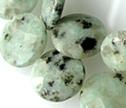 Green Kiwi Jasper Faceted 14mm Coin