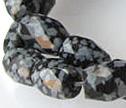 Snow Flake Jasper Faceted 8x12mm Barrel