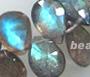 Fire Labradorite Faceted 7x10mm Briolettes