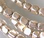Silver Plated Cube Beads 