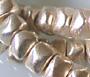 Silver Plated Faceted Nugget Beads  