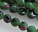 Ruby Zoisite 6mm Smooth Coin Beads