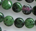 Ruby Zoisite 8mm Smooth Coin Beads