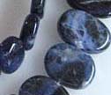 Sodalite Cross Drilled Freeform Oval Beads
