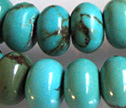 Chinese Turquoise 12mm Rondelle Beads