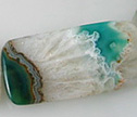 Green Bi Color Agate 20x40mm Semi Twist Rectangle Beads 