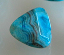 Larimar Blue Crazy Lace Agate Faceted 12mm Triangle Briolette Beads (1pc)
