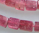 Natural Pink Tourmaline 4x5x4mm Rough Cube Beads
