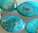 Larimar Blue Crazy Lace Agate 12x18mm Smooth Oval Beads