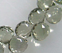 Green Amethyst Faceted 5mm Onion Briolette Beads