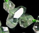 Phamtom Quartz 2-Way Cut Faceted Nugget Beads