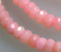 A++ Pink Opal Faceted 4mm Rondelle Beads