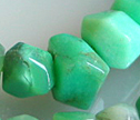 Australian Chrysophase Semi Faceted 10mm Nugget Beads