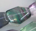 Multi Fluorite Semi Faceted 12x18mm Nugget Beads
