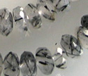 Tourmalated Quartz Faceted 8mm Rondelle Beads 