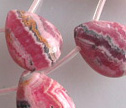 Rhodochrosite 18x14mm Briolette Focal Beads